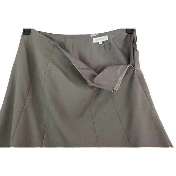 Calvin Klein~ Woman Size 10~ Gray Flare Skirt Fully Lined NWT. - Picture 7 of 8